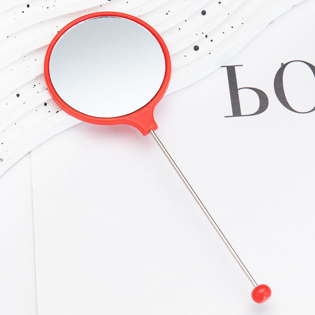 Wholesale Hand Holding Round DIY Beaded Small Mirror Portable HD Mirror Handheld Mirror